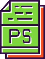 PS File Format Vector Icon Design