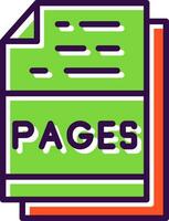 Pages File Format Vector Icon Design