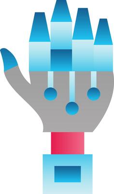 Robot hand Vector Icon Design