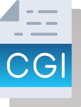 Cgi File Format Vector Icon Design