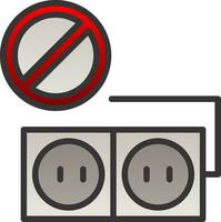 Socket ban Vector Icon Design