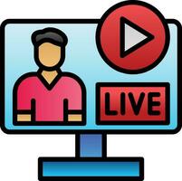 Live streaming Vector Icon Design