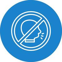 No shouting Vector Icon Design