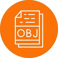 Obj File Format Vector Icon Design