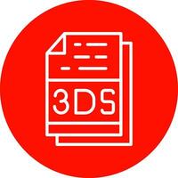 3ds File Format Vector Icon Design