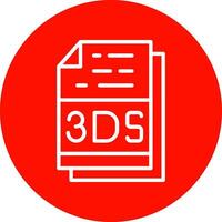 3ds File Format Vector Icon Design