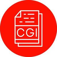 Cgi File Format Vector Icon Design