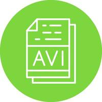 Avi File Format Vector Icon Design