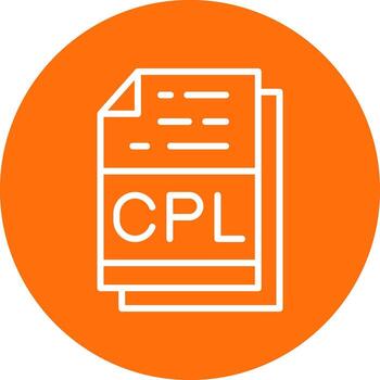 CPL File Format Vector Icon Design