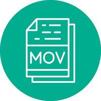 MOV File Format Vector Icon Design