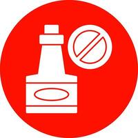 Alcohol ban Vector Icon Design