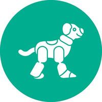 Robot dog Vector Icon Design