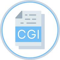 Cgi File Format Vector Icon Design