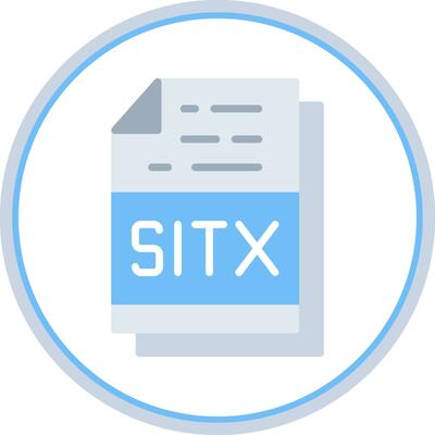 SITX File Format Vector Icon Design