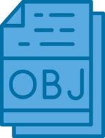 Obj File Format Vector Icon Design