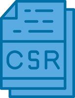 CSR File Format Vector Icon Design