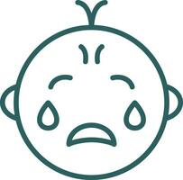Baby crying Vector Icon Design