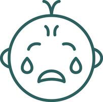 Baby crying Vector Icon Design