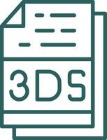 3ds File Format Vector Icon Design