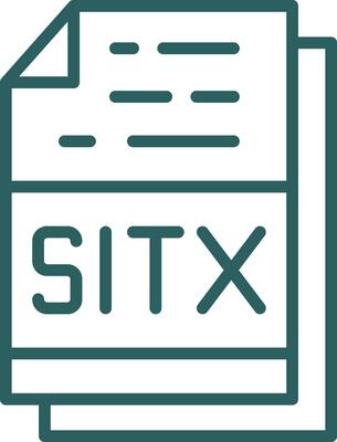 SITX File Format Vector Icon Design