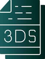 3ds File Format Vector Icon Design