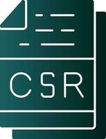 CSR File Format Vector Icon Design