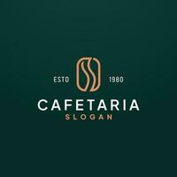 Letter S luxury coffee bean logo concept, coffee or cafeteria brand logo template vector icon