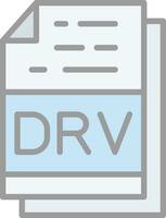 Drv File Format Vector Icon Design