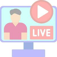 Live streaming Vector Icon Design