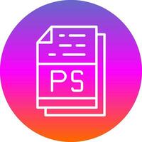 PS File Format Vector Icon Design