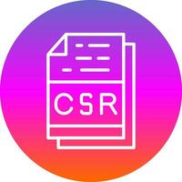 CSR File Format Vector Icon Design