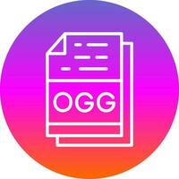 Ogg File Format Vector Icon Design