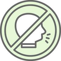 No shouting Vector Icon Design