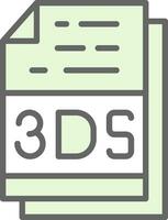 3ds File Format Vector Icon Design