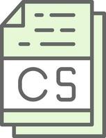 CS File Format Vector Icon Design