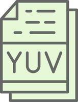 YUV File Format Vector Icon Design