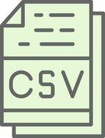 Csv File Format Vector Icon Design