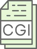 Cgi File Format Vector Icon Design