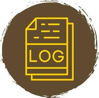 LOG File Format Vector Icon Design