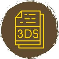 3ds File Format Vector Icon Design