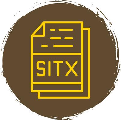 SITX File Format Vector Icon Design