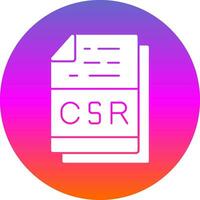 CSR File Format Vector Icon Design