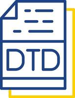 Dtd File Format Vector Icon Design