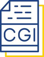 Cgi File Format Vector Icon Design