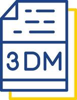 3dm File Extension Vector Icon Design