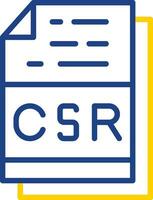 CSR File Format Vector Icon Design