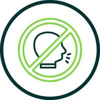 No shouting Vector Icon Design