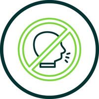 No shouting Vector Icon Design