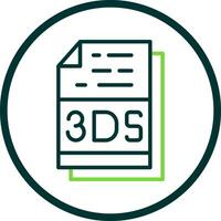 3ds File Format Vector Icon Design