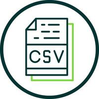 Csv File Format Vector Icon Design